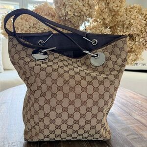 Gucci Brown GG Monogram Tote GG Canvas Eclipse Large